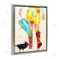 Pamela K. Beer | Walking In Rainboots Cheerful Vibrant Pattern