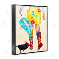 Pamela K. Beer | Walking In Rainboots Cheerful Vibrant Pattern