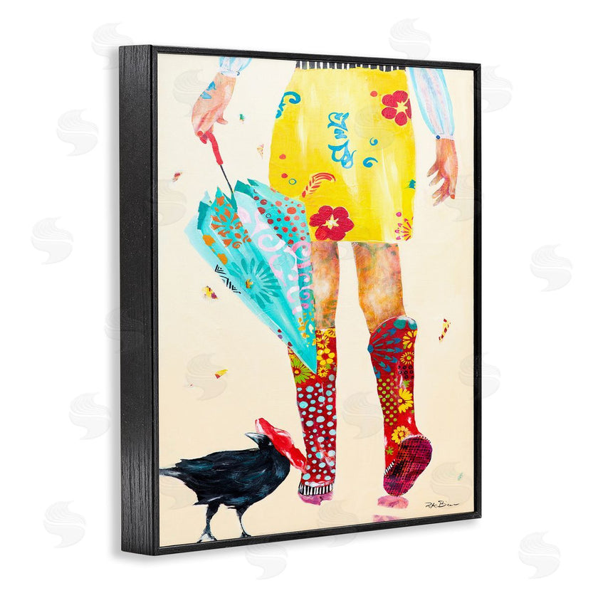Pamela K. Beer | Walking In Rainboots Cheerful Vibrant Pattern