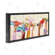 Pamela K. Beer | Hands Holding Shoes Cheerful Bright Patterns