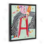 Pamela K. Beer | Sitting On Stool with Bird Fun Expressive Fashion