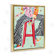 Pamela K. Beer | Sitting On Stool with Bird Fun Expressive Fashion