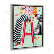 Pamela K. Beer | Sitting On Stool with Bird Fun Expressive Fashion
