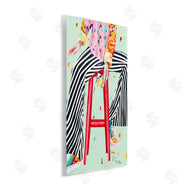 Pamela K. Beer | Sitting On Stool with Bird Fun Expressive Fashion