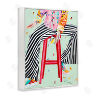 Pamela K. Beer | Sitting On Stool with Bird Fun Expressive Fashion