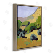 Anne Becker | Green Hillside Meadow Abstract Country Landscape