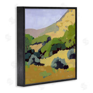 Anne Becker | Green Hillside Meadow Abstract Country Landscape