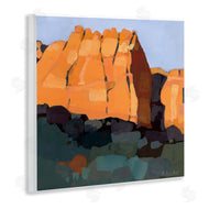 Anne Becker | Canyon Side Abstract Landscape Southwestern Mountains