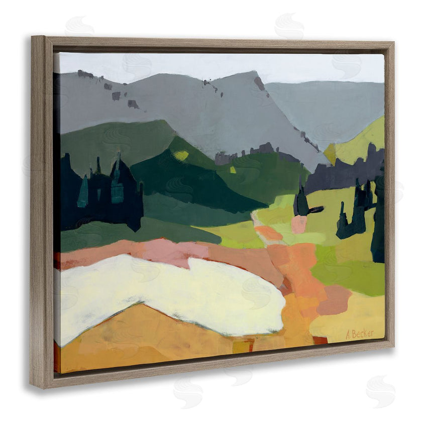 Anne Becker | Winter Thawed Abstract Snow Mountain Landscape