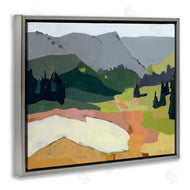 Anne Becker | Winter Thawed Abstract Snow Mountain Landscape