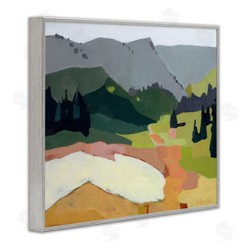 Anne Becker | Winter Thawed Abstract Snow Mountain Landscape