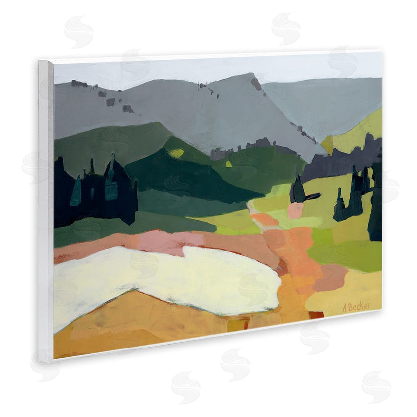 Anne Becker | Winter Thawed Abstract Snow Mountain Landscape