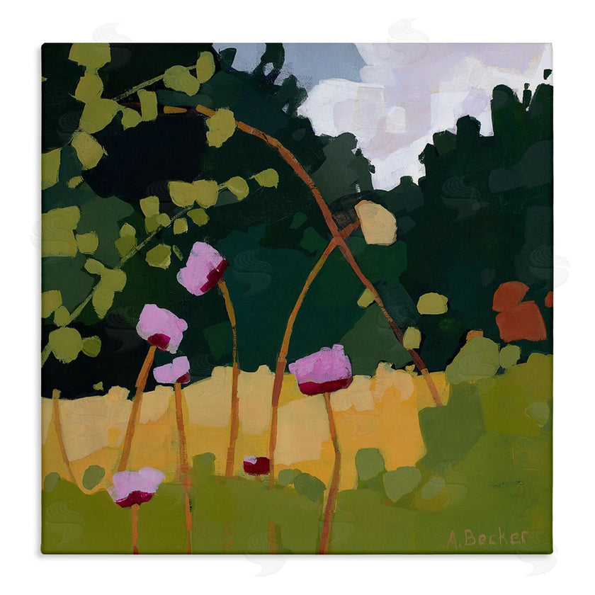 Anne Becker | Wildflower Meadow Greenery Abstract Thistle Landscape
