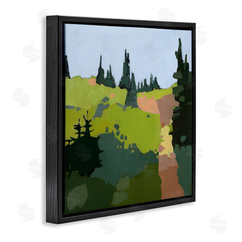 Anne Becker | Tree Lined Path Abstract Meadow Landscape