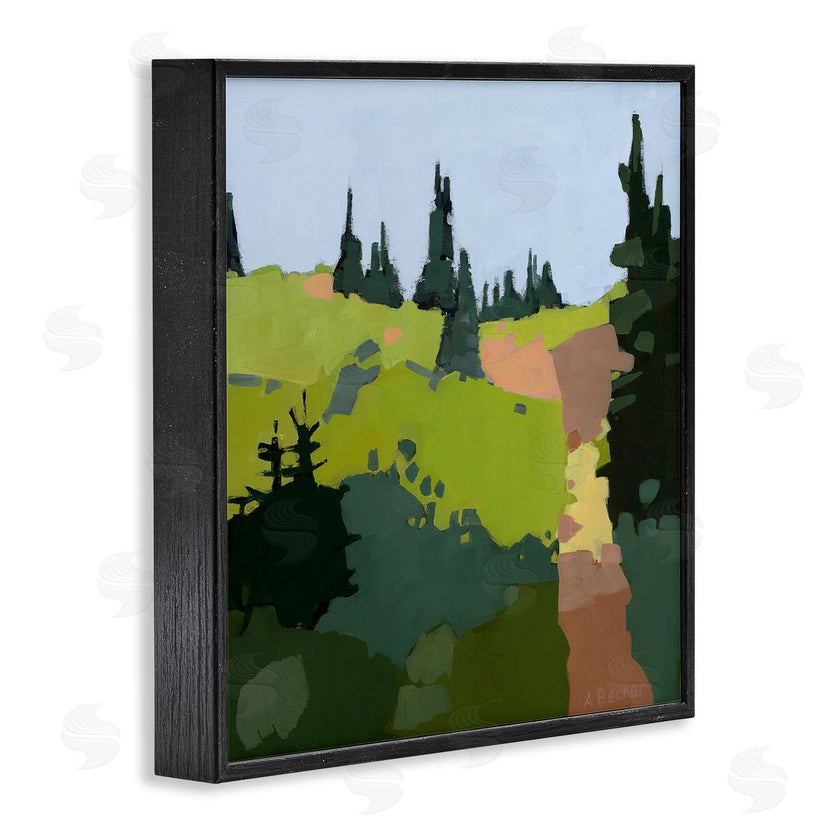 Anne Becker | Tree Lined Path Abstract Meadow Landscape