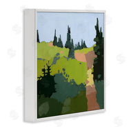 Anne Becker | Tree Lined Path Abstract Meadow Landscape