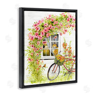 Gwendolyn Babbit | Pink Bicycle with Charming Cat Cottage