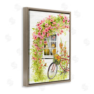 Gwendolyn Babbit | Pink Bicycle with Charming Cat Cottage