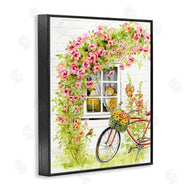 Gwendolyn Babbit | Pink Bicycle with Charming Cat Cottage