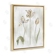 Stupell Studio | Golden Irises Blooming over Neutral Beige