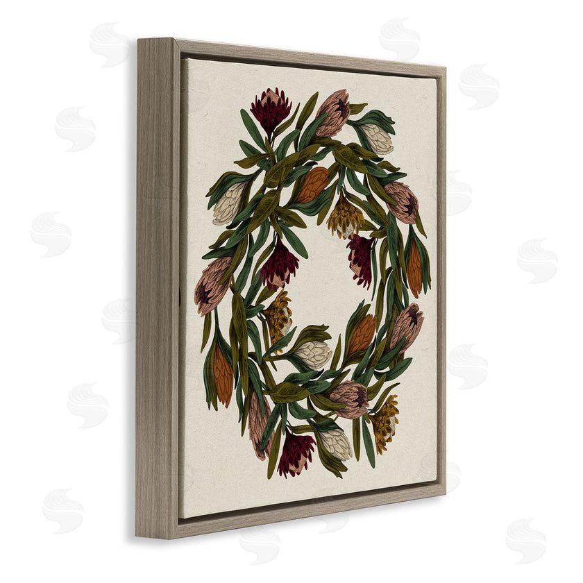 Stupell Studio | Wild Thistle Wreath Autumn Harvest Charm