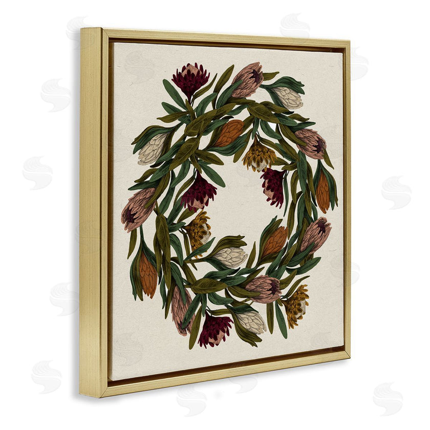 Stupell Studio | Wild Thistle Wreath Autumn Harvest Charm