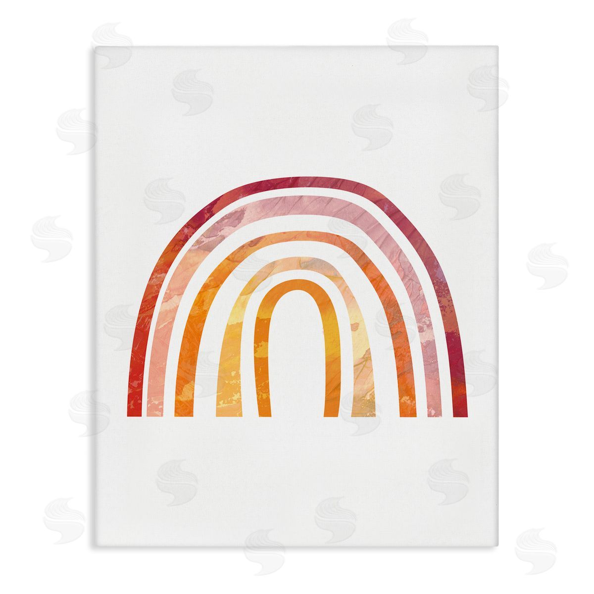 Stupell Studio Warm Tone Rainbow with Abstract Sky Texture Canvas Wall Art