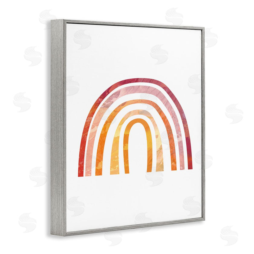 Stupell Studio | Warm Tone Rainbow with Abstract Sky Texture