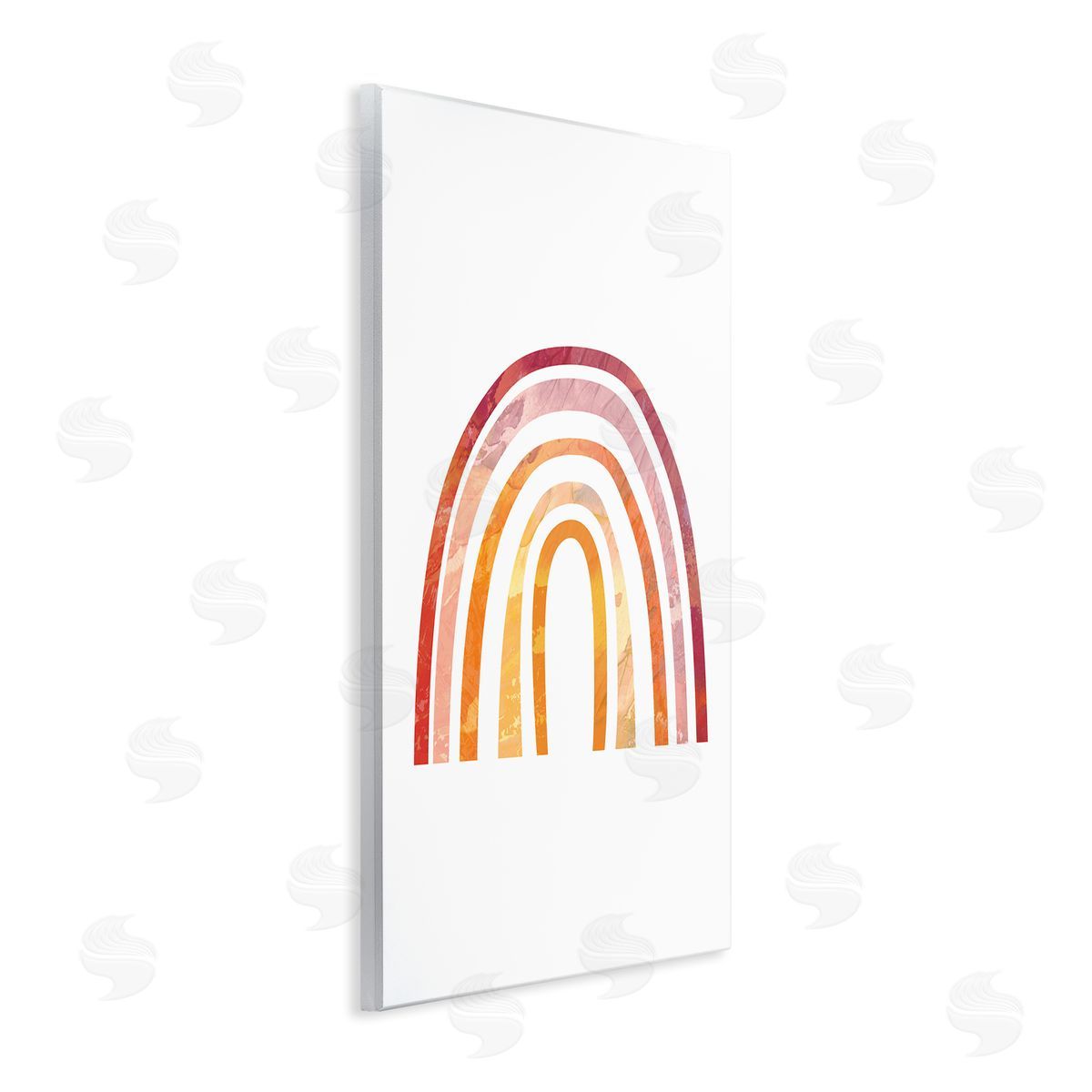 Stupell Studio Warm Tone Rainbow with Abstract Sky Texture Wall Plaque Art