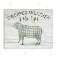 Stupell Studio | Sweater Weather Is Best Phrase Rustic Farm Sheep