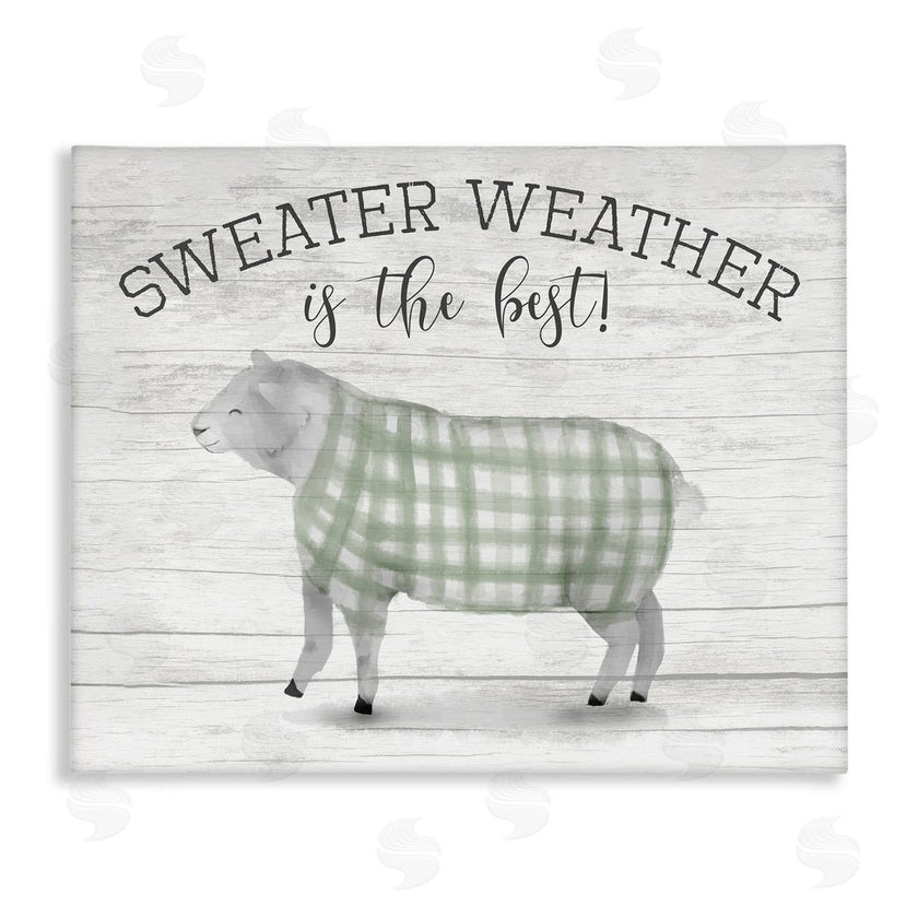 Stupell Studio | Sweater Weather Is Best Phrase Rustic Farm Sheep