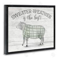 Stupell Studio | Sweater Weather Is Best Phrase Rustic Farm Sheep