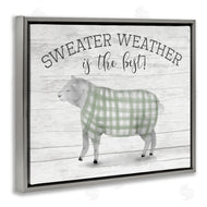 Stupell Studio | Sweater Weather Is Best Phrase Rustic Farm Sheep