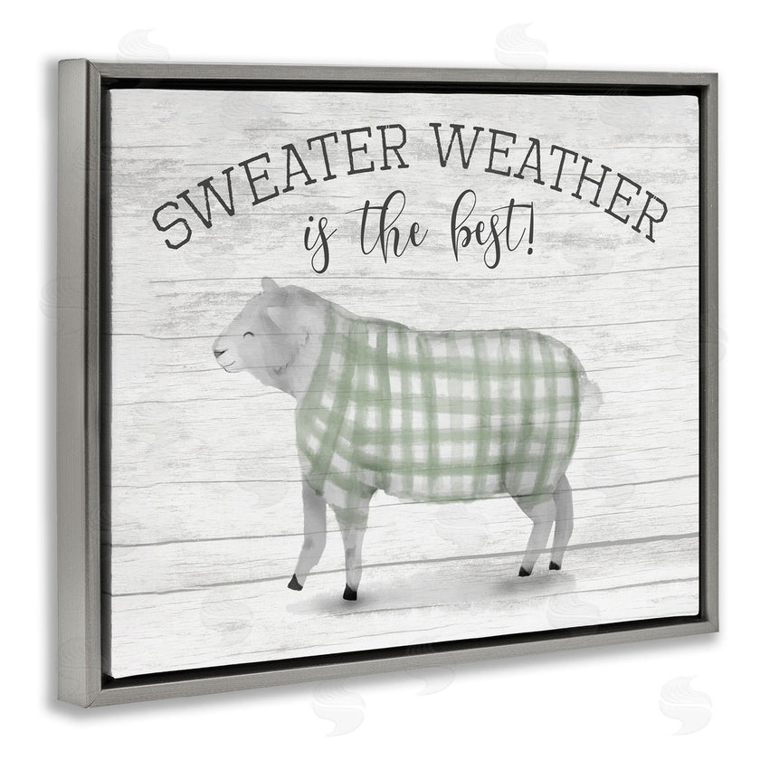 Stupell Studio | Sweater Weather Is Best Phrase Rustic Farm Sheep
