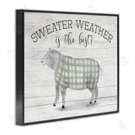 Stupell Studio | Sweater Weather Is Best Phrase Rustic Farm Sheep