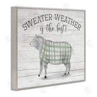 Stupell Studio | Sweater Weather Is Best Phrase Rustic Farm Sheep