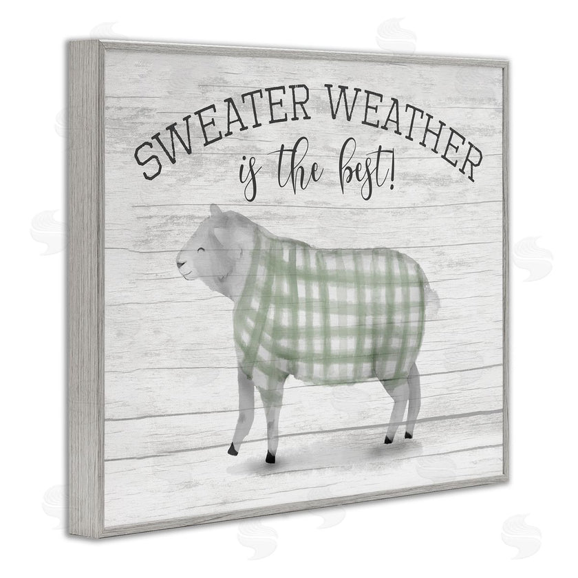 Stupell Studio | Sweater Weather Is Best Phrase Rustic Farm Sheep