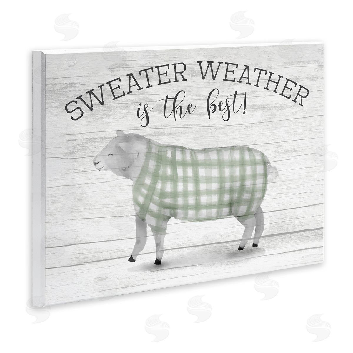 Stupell Studio Sweater Weather Is Best Phrase Rustic Farm Sheep Wall Plaque Art