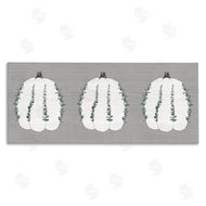 Stupell Studio | Trio of Eucalyptus Pumpkins over Grey