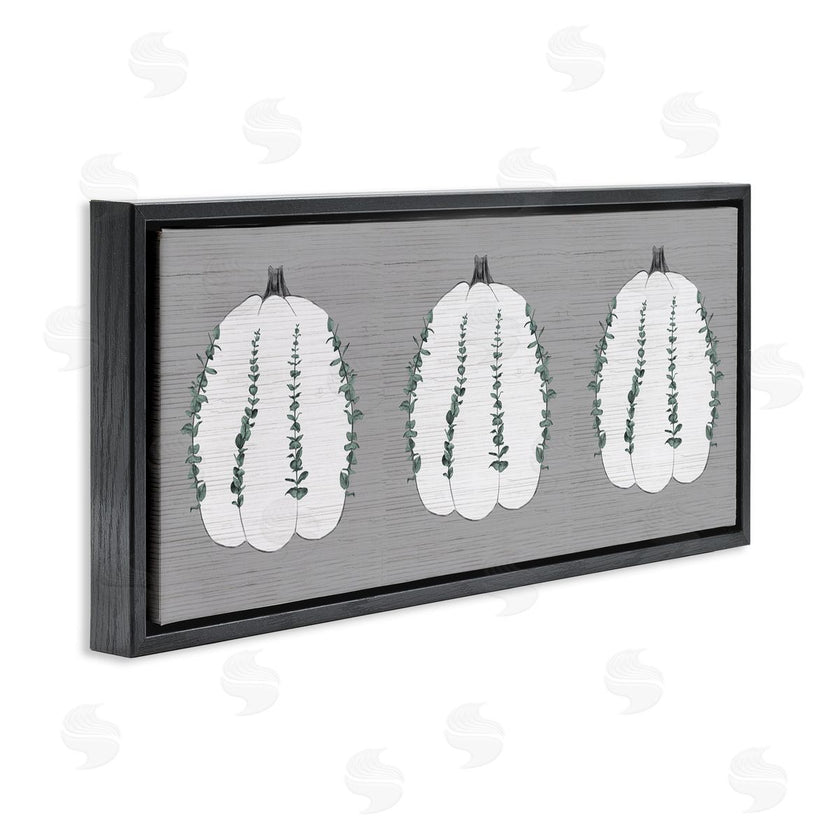 Stupell Studio | Trio of Eucalyptus Pumpkins over Grey