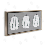 Stupell Studio | Trio of Eucalyptus Pumpkins over Grey