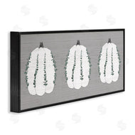 Stupell Studio | Trio of Eucalyptus Pumpkins over Grey