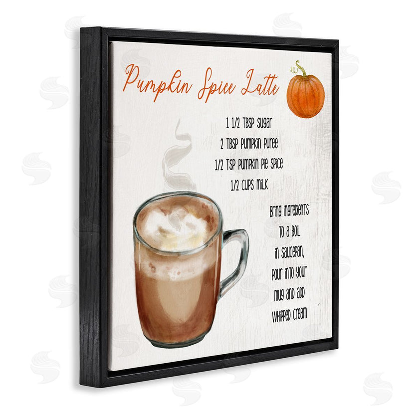 Stupell Studio | Pumpkin Spice Latte Farmhouse Coffee Recipe