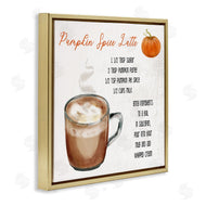 Stupell Studio | Pumpkin Spice Latte Farmhouse Coffee Recipe