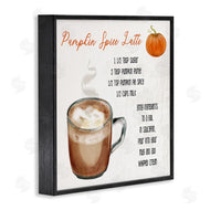 Stupell Studio | Pumpkin Spice Latte Farmhouse Coffee Recipe