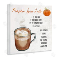 Stupell Studio | Pumpkin Spice Latte Farmhouse Coffee Recipe