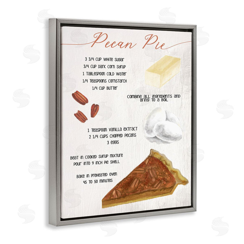 Stupell Studio | Autumn Pecan Pie Farmhouse Dessert Recipe