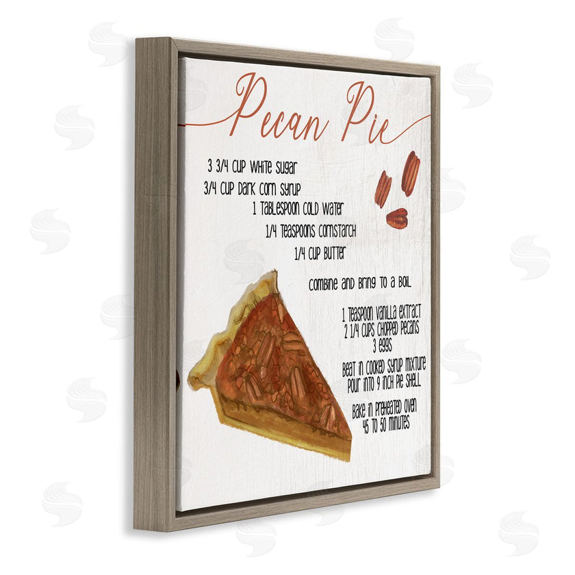 Stupell Studio | Charming Pecan Pie Recipe Autumn Harvest Dessert