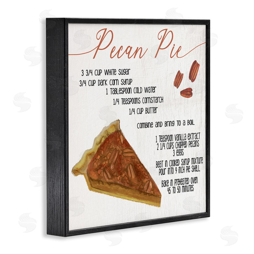 Stupell Studio | Charming Pecan Pie Recipe Autumn Harvest Dessert