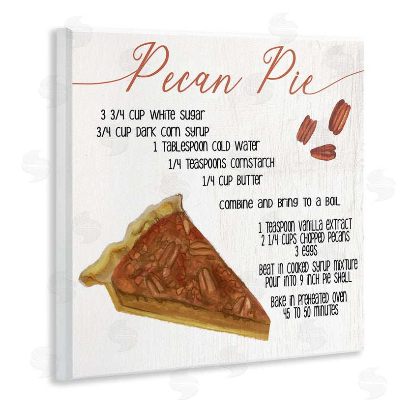Stupell Studio | Charming Pecan Pie Recipe Autumn Harvest Dessert